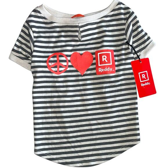 Reddy Dog Striped Peace T-Shirt size Large - Picture 1 of 10